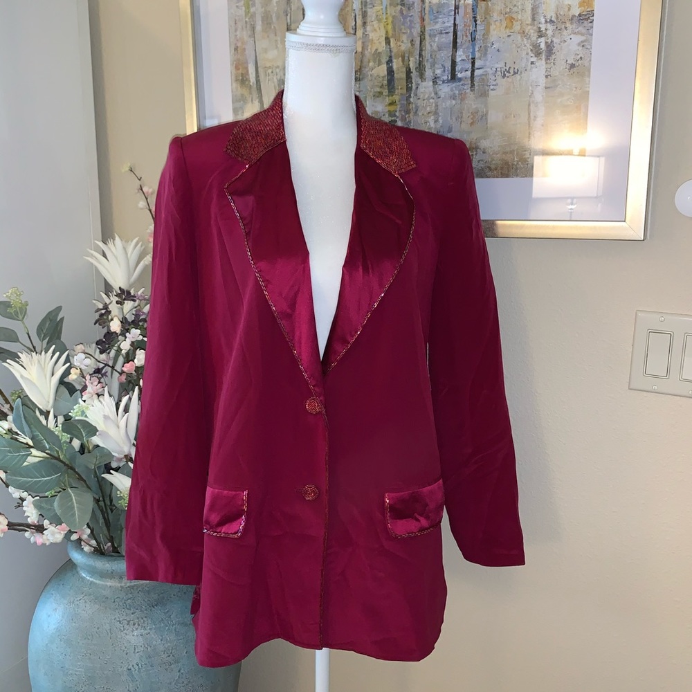 Diane Gilman 100% silk blazer/jacket - Picture 13 of 16